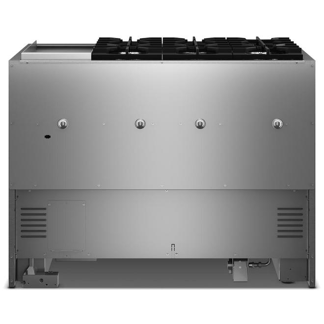 KitchenAid Dual Fuel Range 48-in with Double Oven with 6 Burners and Griddle - Cardamom