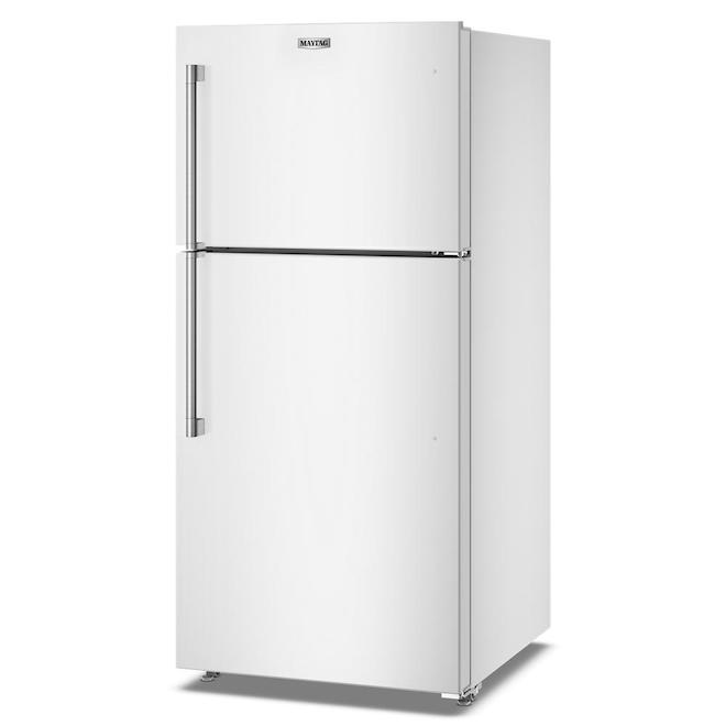 Maytag Refrigerator 19-ft³ 30-in with Top Freezer and Garage Mode - White