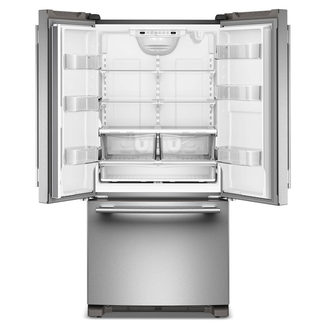 KitchenAid French-Door Refrigerator 22.11-ft³ 33-in with Internal Water Dispenser - Stainless Steel