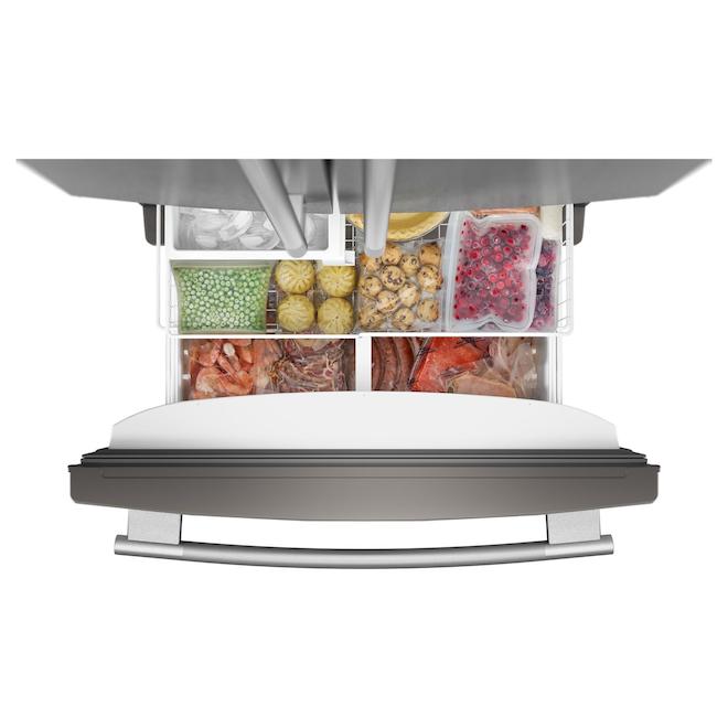 KitchenAid French-Door Refrigerator 22.11-ft³ 33-in with Internal Water Dispenser - Stainless Steel