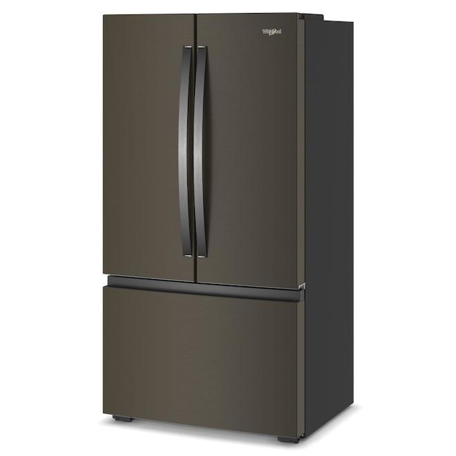 Whirlpool French-Door Refrigerator 24.3-ft³ 36-in with Internal Water Dispenser - Black