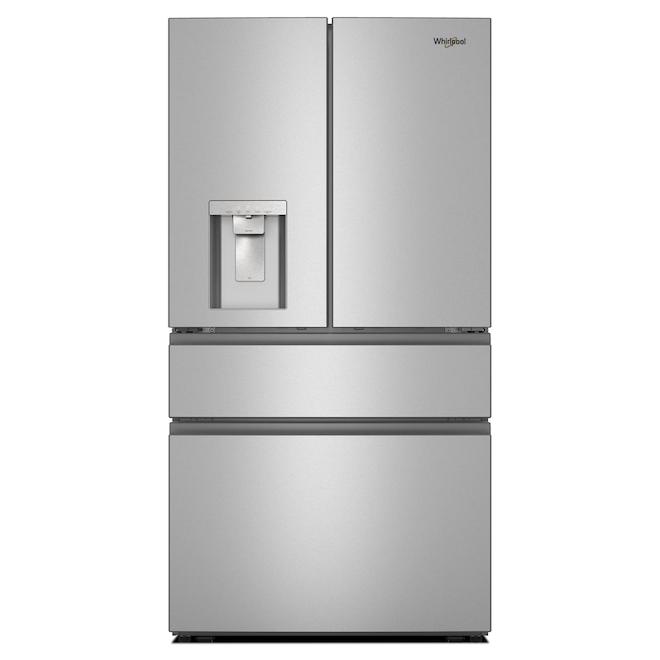 Whirlpool French-Door Refrigerator 28.9-ft³ 36-in with Water and Ice Dispenser - Stainless Steel