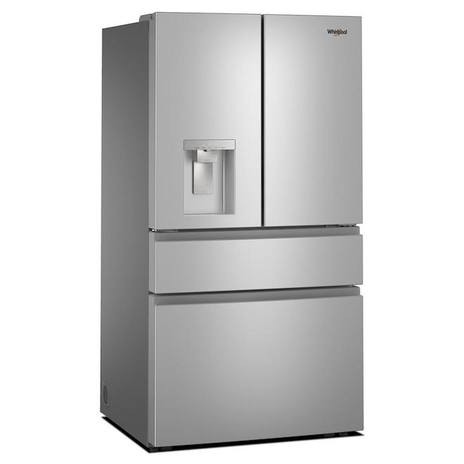 Whirlpool French-Door Refrigerator 28.9-ft³ 36-in with Water and Ice Dispenser - Stainless Steel