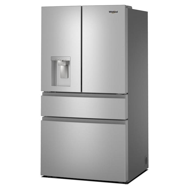 Whirlpool French-Door Refrigerator 28.9-ft³ 36-in with Water and Ice Dispenser - Stainless Steel