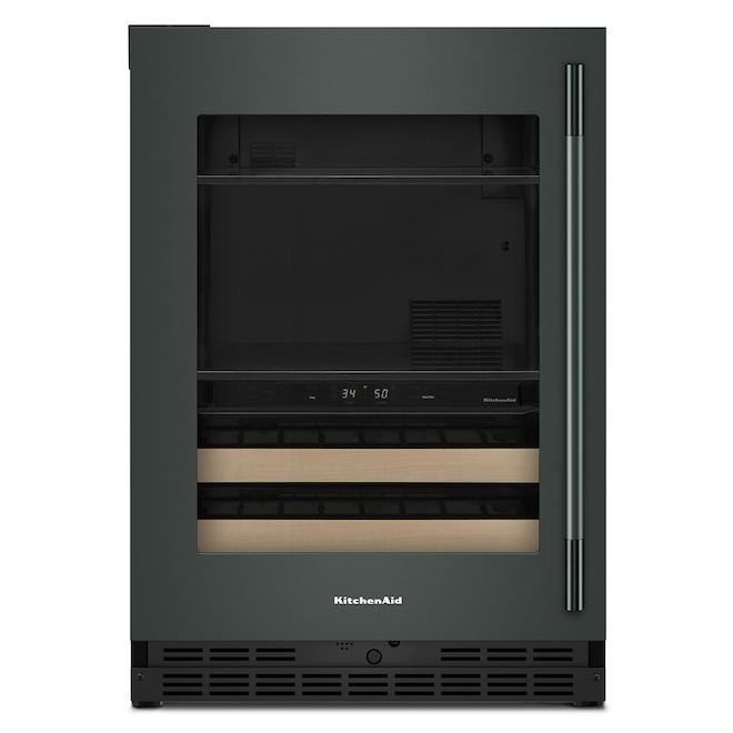 KitchenAid Built-In Beverage Centre 24-in 4.8-ft³ Right-Hand - Wood and Juniper