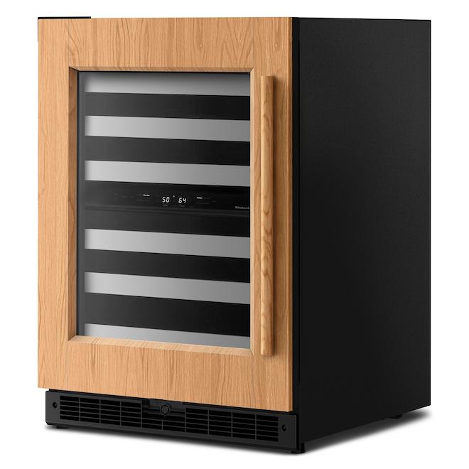 KitchenAid Undercounter Wine Cellar 24-in with Full-Width Racks and LED Lighting - Panel-Ready