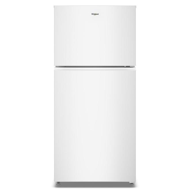 Whirlpool Refrigerator with Top Freezer 19-ft³ 30-in with Total Coverage Cooling - White
