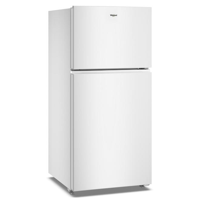 Whirlpool Refrigerator with Top Freezer 19-ft³ 30-in with Total Coverage Cooling - White