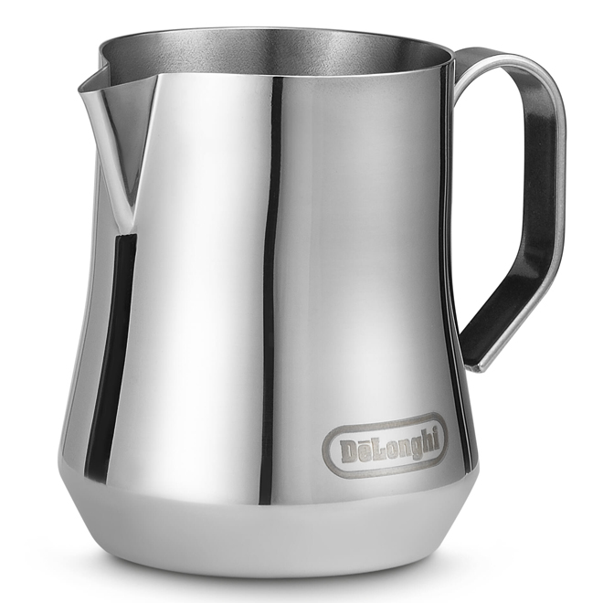 De'Longhi Milk Frothing Pitcher with Narrow Spout in Stainless Steel - 350-ml