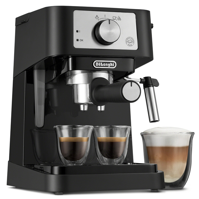 De'Longhi Stilosa Black Espresso Machine - Stainless Steel