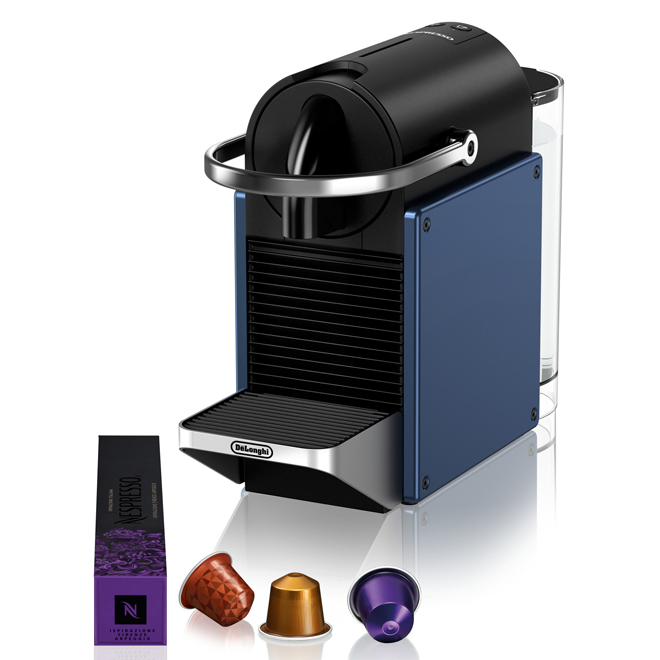 De'Longhi Nespresso Pixie Coffee Machine - Dark Blue