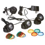 Ensemble de lumières 0,5 W pour étang, 3 DEL, paquet de 3