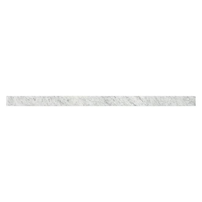 Carreau de seuil en marbre naturel American Olean Carrara, 76 po x 6 po, blanc