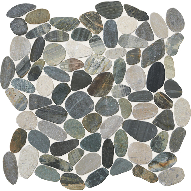 Delfino Pebble Stone Tile Mosaic For, Pebble Stone Tile Flooring