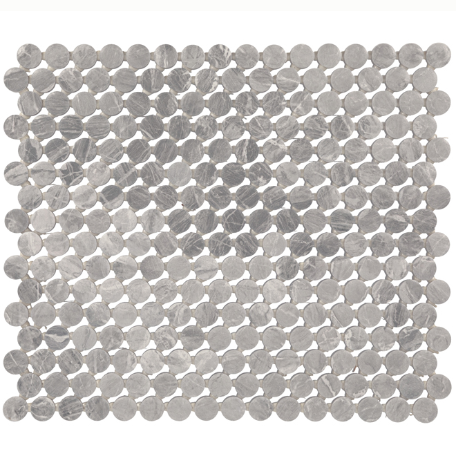 Image of American Olean | Stoneymill Glazed Mosaic Ceramic Tile - 13-In X 11-In - Ash Grey | Rona