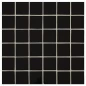 Daltile Starting Line 4-in x 12-in Gloss Black Ceramic Wall Tile