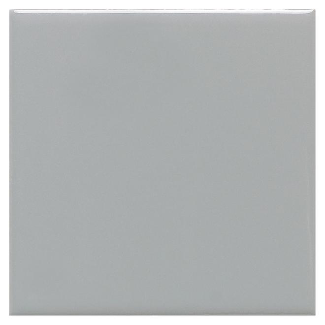 Satinglo 12-in x 12-in Light Smoke Ceramic Mosaic Wall Tile