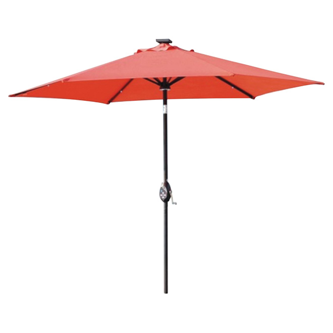 Patio Umbrella Solar Light Bluetooth Speaker 9 Red B063 Rona