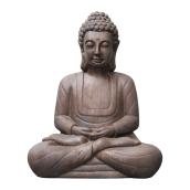 Statue de Bouddha en Ficonstone, 20", brun antique