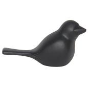 Statue de jardin d'oiseau en Ficonstone, 6,7", noir mat