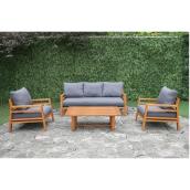 Patio Conversation Set - Liley - Eucalyptus/Grey - 5 Places