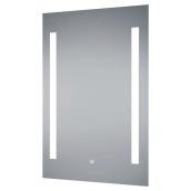 Miroir avec bandes de lumière DEL