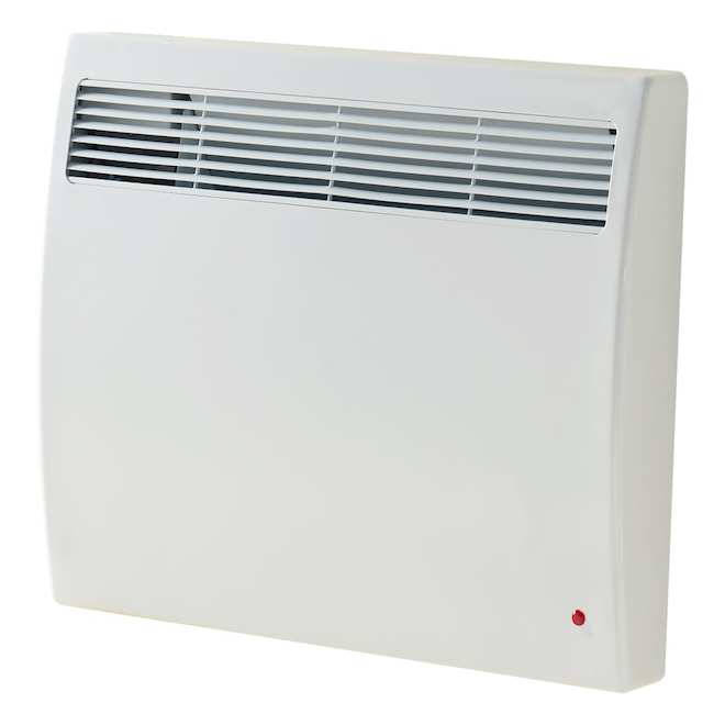 Convecteur mural Valu+ en acier 1000 W avec thermostat, blanc