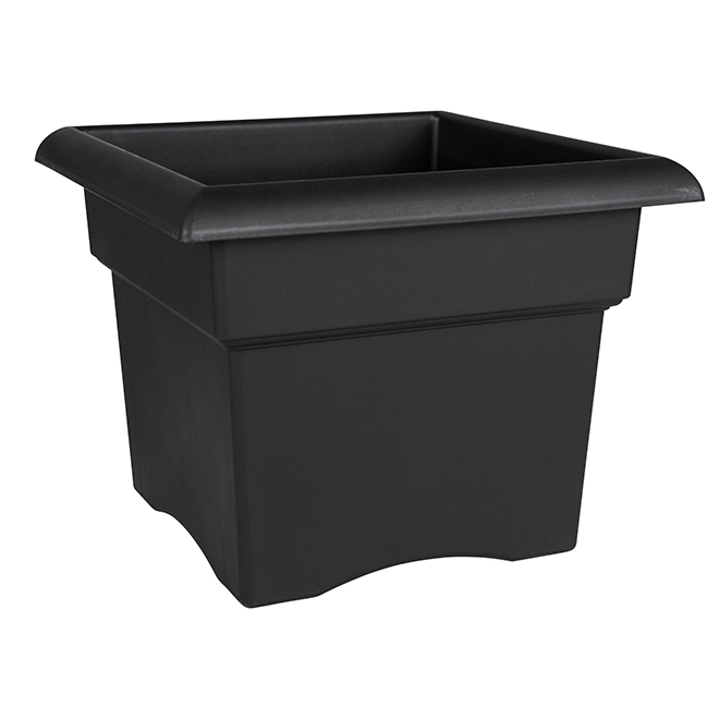 Bloem Veranda 14-In Black Resin Planter