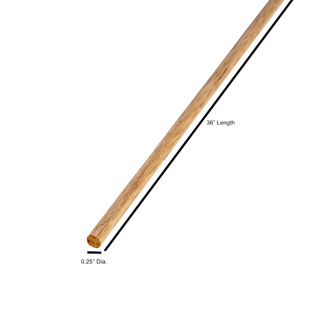 Madison Mill 36-in Round Oak Wood Dowel (1/4-in x 36-in)