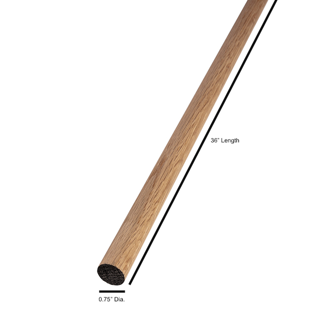 Madison Mill 36-in Round Oak Wood Dowel (1/2-in x 36-in)