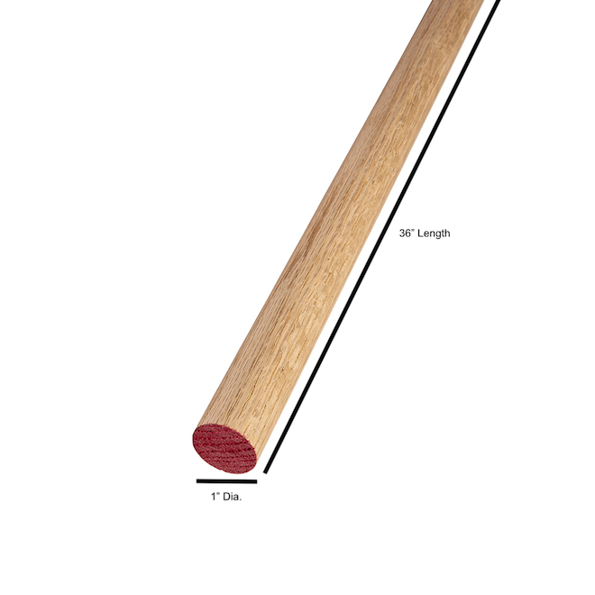 Madison Mill 36-in Round Oak Wood Dowel (1-in x 36-in)