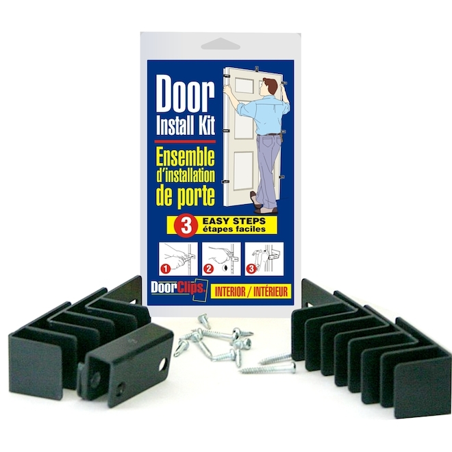 Ensemble d'installation de porte DoorClips intérieur