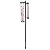Garden Treasures Outdoor Thermometer with Rain Gauge on Pole