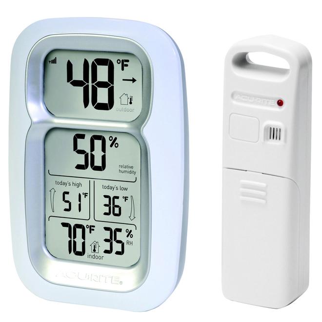 AcuRite Wireless Indoor/Outdoor Digital Thermometer with Clock