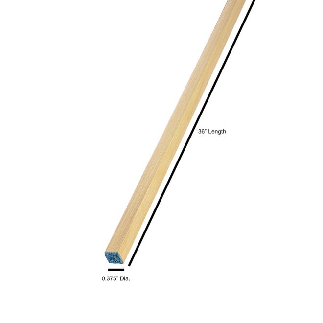 Gougon de peuplier carré Madison Mill 3/8 po x 36 po