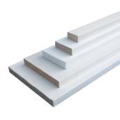 Planche MDF Metrie apprêté 1 po x 4 po x 12 pi