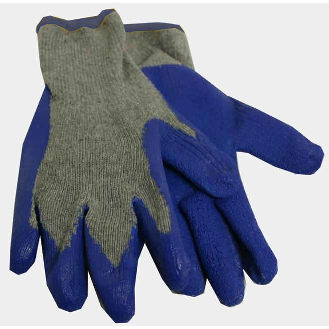 MidWest Quality Gloves, Inc. Large Blue Nitrile Dipped Nylon Gloves,  (1-Pair) in the Work Gloves department at