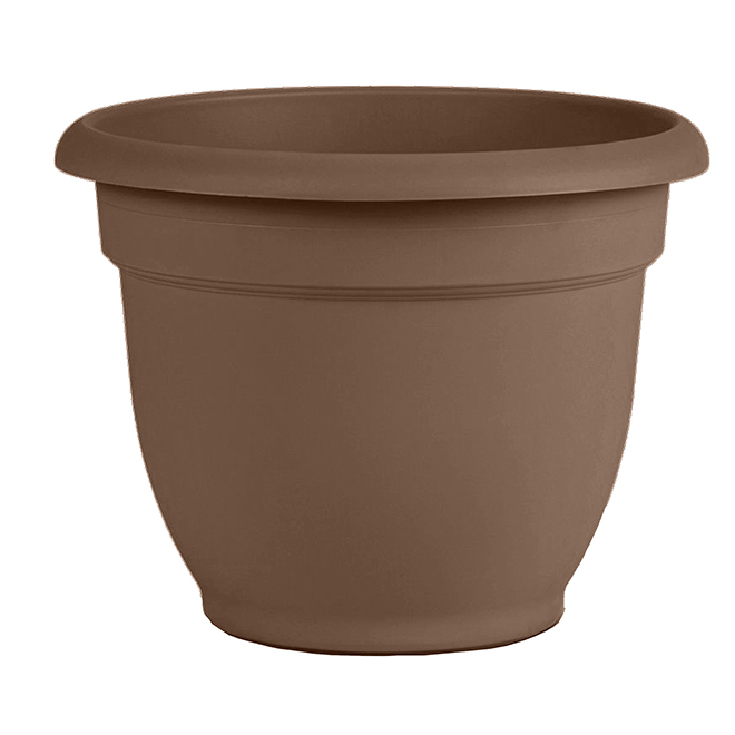 Planter ' Ariana ' - Resin - 16'' - Chocolate
