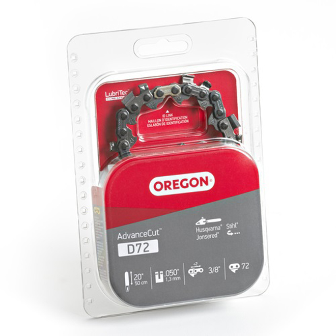 Oregon D72 Replacement Saw Chain - 3/8-in Pitch - 0.05-in Gauge - 20-in Bar Length