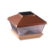 Capuchon poteau de terrasse Deckorators 4 po x 4 po cuivre à DEL plastique et cèdre