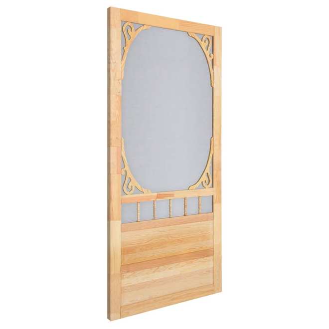 Screen Tight Glenwood Wood Natural Wood Screen Door (Common: 32-in x 80-in; Actual: 32-in x 80-in)