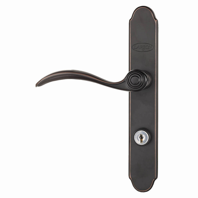 Larson Antique Bronze Finish Door Handle Set