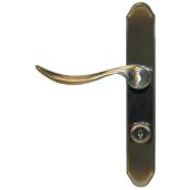 Larson QuickFit Handleset for Storm Doors - Curved Lever - Antique Brass