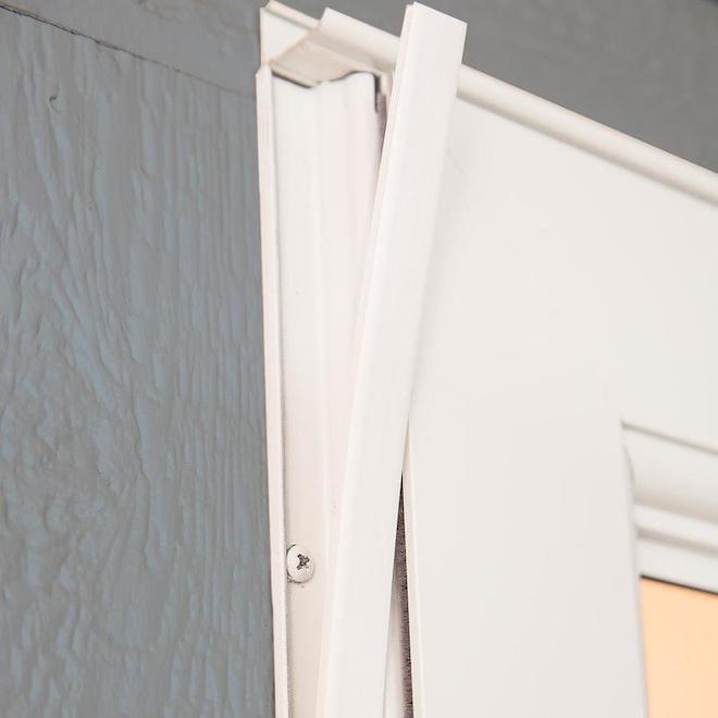 LARSON 36-in x 81-in Sandstone Tradewinds Mid-View Tempered Glass Storm Door