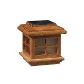 Deckorators 4-in x 4-in Cedar Solar LED Wood Cedar Deck Post Cap