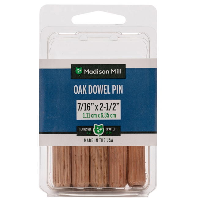 Madison Mill 7/16-in Oak Dowel Pin (8-Pack)