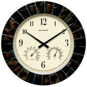 Clock with Encased Thermometer and Hygrometer - 14