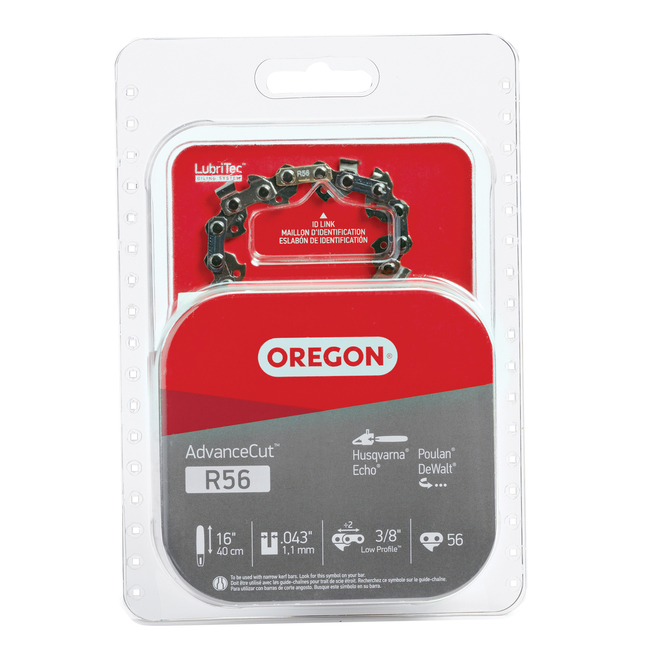 Oregon AdvanceCut R56 Replacement Saw Chain with 3/8-in Pitch and 16-in Bar Length