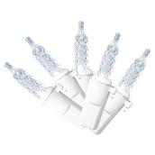 Jeu de 100 lumières DEL, glaçons clignotants, blanc froid