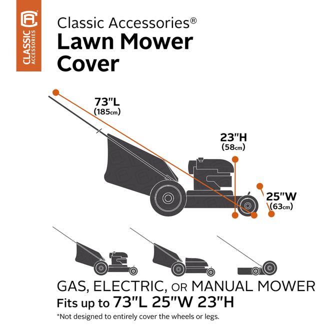  Lawn Mower Cover - Waterproof, Premium Heavy Duty -  Manufacturer Guaranteed - Weather and UV Protected Covering for Push Mowers  - Secure Draw String and Large Size for Universal Fit 